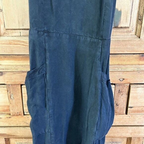 Avec Les Filles 2 Black Tank Dress Sun Kissed Adjustable Straps Large Pockets - Picture 3 of 15